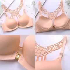 Women Sexy Front Closure Bra Gather Lingerie Push Up Bra Ultimates Bras Leopard