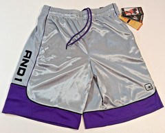 And1 Mens Basketball Gym Workout Shorts Grey Purple ALL SIZES M L XL 2XL 3XL