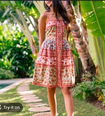 Gal Meets Glam Gianna Patchwork Printed Sundress Size 6