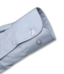 Mens Solid Powder Blue Color Dress Shirt with Convertible Cuffs sz 15 1/2 32/33
