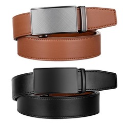 Zitahli Ratchet Belt for Men – 2 34″ to 48″ Waist Adjustable, Black/Coffee