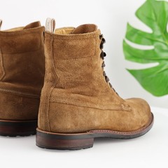 rag & bone Mens Officer Boot Size 10 M Brown Distress Suede Lace Up USA Lug Sole