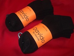 Davido Women socks ankle/quarter made in Italy 100% cotton 8 pairs black siz 6-8