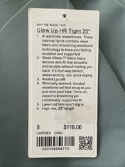Lululemon Glow Up High-Rise Tight 25″ Leggings, NWT, CRBU Crater Blue, Size 8