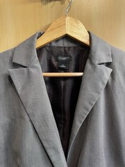 Ann Taylor Women’s Gray One Button Blazer Stretch Lined Size 6