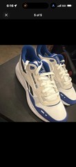 Reebok Classic Leather 2400 Low Top Suede Lace-Up Sneakers White/Blue/Black