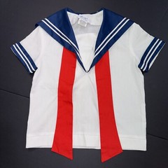 Ance` K Custom Made Rare Vintage Kids Navy Sailor Smocked Embroidered Costume 4