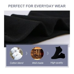 3-12 Pairs Men’s Nonslip No Show Invisible Cotton Black Boat Low Cut Socks 9-13