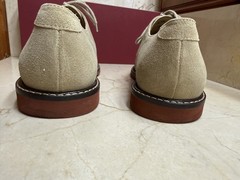 Johnston & Murphy Mens Brennan Taupe Suede Bucks Derby Shoes 11.5 M