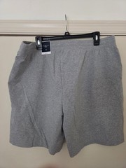 Karen Scott Sport Plus Size Gray Knit Shorts 1X New 95% Cotton