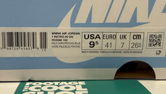 NIKE AIR JORDAN 1 RETRO HIGH OG PALE IVORY PSYCHIC BLUE LACE / HAIR CLIPS 9.5 8