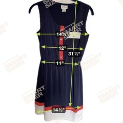 Sweet Storm Color Block Dress Womens Sz: Medium Navy, Salmon, White Gold Buttons