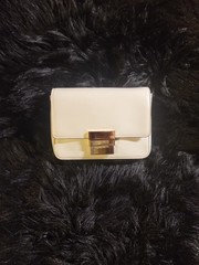 Michael Kors Madelyn OPTIC WHITE LEATHER CLUTCH