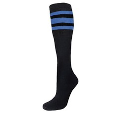 8 PAIRS BLACK STRIPED TUBE SOCKS FULL CUSHION OLD SCHOOL LONG SOCKS SIZE 10-15