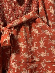 NWT Altar’d State Rust Red Floral Ruffled Smocked Mini Dress Romper M
