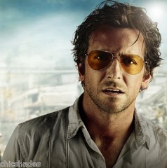THE HANGOVER 2 Movie Aviator Sunglasses Blue Blocker Polycarbonate Amber Lens