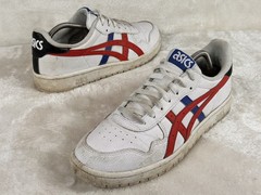Asics Japan S Sneakers Mens 8 1201A173 Red White Blue Athletic Leather Shoes