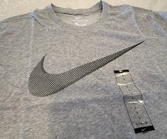 Nike Mens Dri-Fit Training T-Shirt ~ White & Grey ~ Choose Size S, M, L, XL