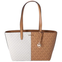 Michael Kors Jet Set Travel Medium Zip Top Tote Deer Multi Vanilla MK Signature