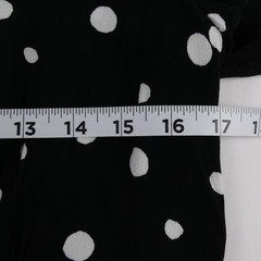 Ann Taylor Loft Top Womens Size 2 Black V Neck White Polka Dot Peplum Shirt NEW