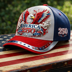1776-2026 America 250 Patriotic Baseball Cap Vintage Adjustable USA Hat