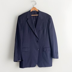 CANALI Suit Jacket Navy Pinstriped 100%Wool Italy Made Men’s Sz US-44R EU-54 EUC