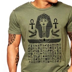 Egyptian T-Shirt Egypt Hieroglyphics Pharaoh Men Cotton Tee Size S-2XL, new