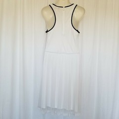 Hunter Target Women Dress White Mesh A-Line Racerback Sleeveless Tank Zip Sz S