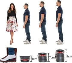 Men Women Invisible Height Increase Insoles Heel Lift Taller Shoe Inserts Pad US