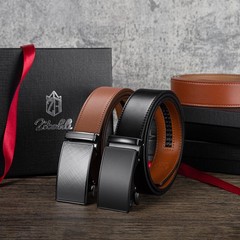 Zitahli Ratchet Belt for Men – 2 34″ to 48″ Waist Adjustable, Black/Coffee