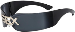 OnePiece Rimless Punk Sunglasses Men Women Trendy Futuristic Mask Uni Sex