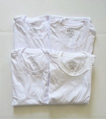 True Classic – Crew Neck – Short Sleeve T-Shirt – White – X-Large – 4 Pack