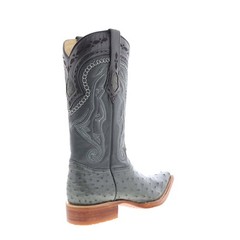 Los Altos Ostrich Boots XXX-Toe 950309 Mens Gray Wide Cowboy Western Boots
