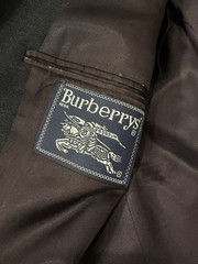 Burberrys Men’s Solid Black Wool Blazer Single-Breasted 2-Button EU 50