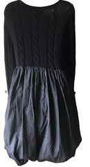 NWT CABBAGES and ROSES Wool Alpaca Mix Top & Ballon Skirt Dress 12/14 Navy Blue