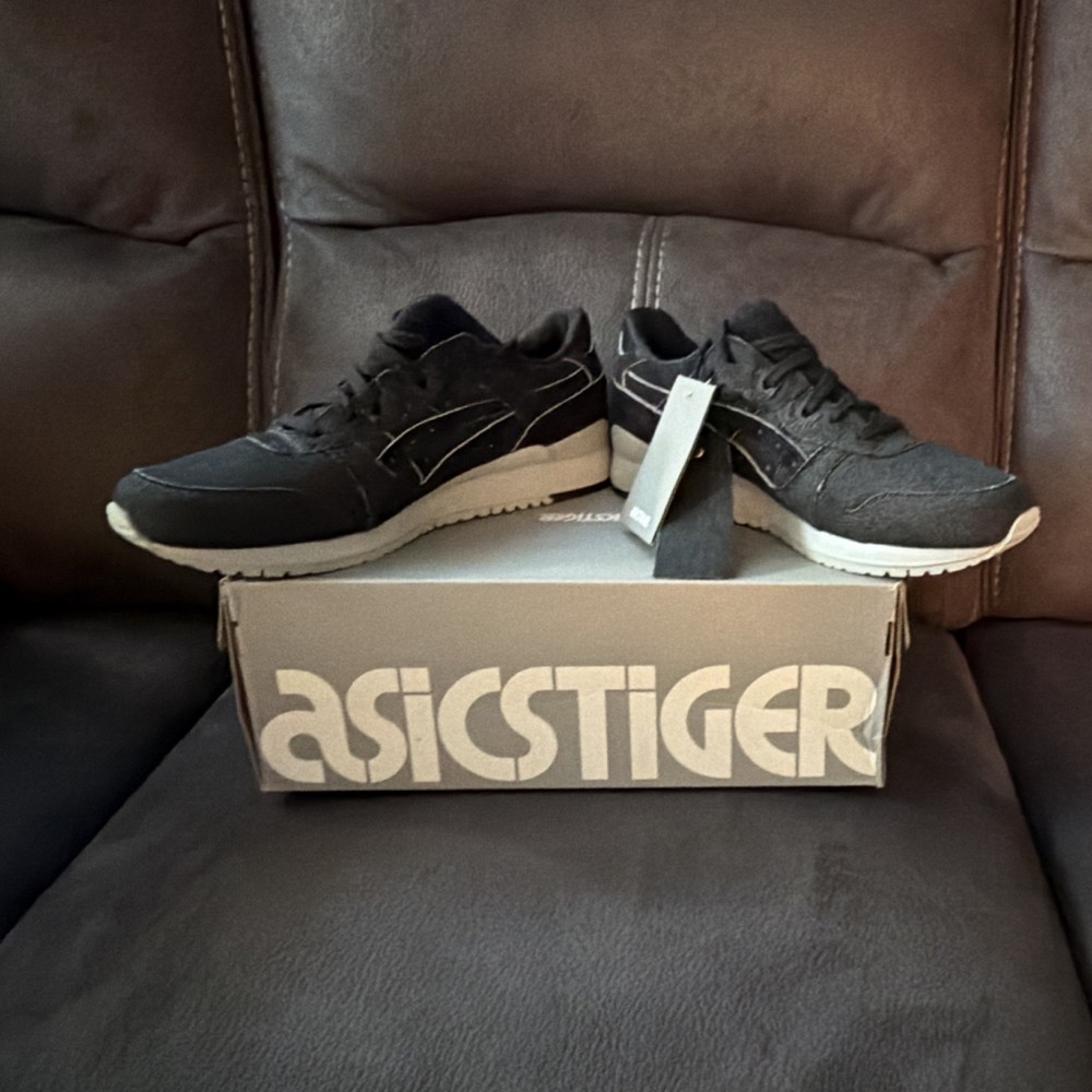 ASICS GEL-LYTE III H7ZNQ-9590 Black/Gray/White Leather Low Top Sneakers