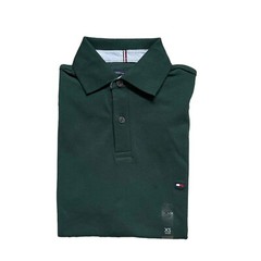 Tommy Hilfiger Men’s Regular Fit Dark Green Stretch Mesh Short Sleeve Polo Shirt