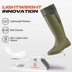 HISEA Women Tall Rain Boots Waterproof Lightweight Garden Barn Mud Work Wellies