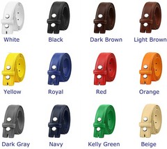 Falari Replacement Genuine Leather Dress Belt Strap Without Buckle 33mm