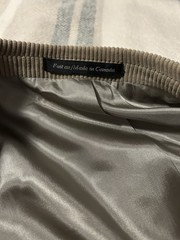 Earl Beige Corduroy Suit 44S Short 2-Piece Single-Breasted 2-Button