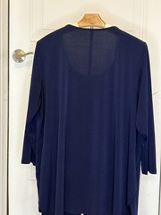 Susan Graver Modern Essentials Liquid Knit Tunic in Navy 1X