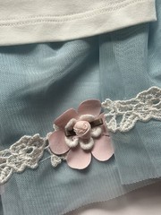 Kate Mack 3 Piece Top & Tulle Skirt & Leggings