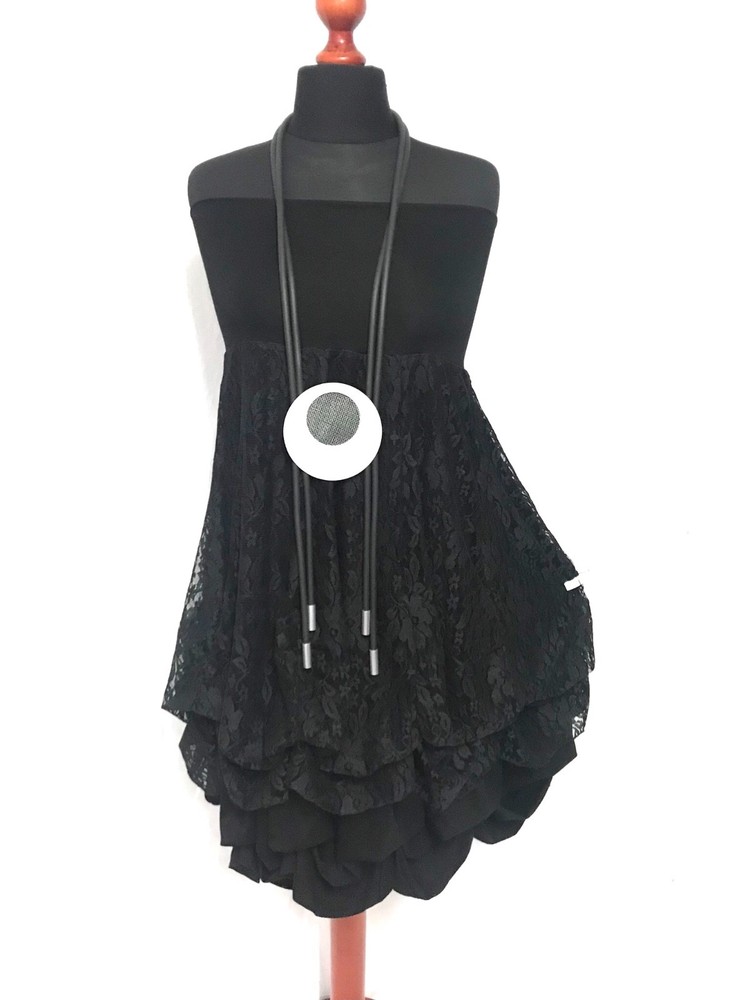 Lagenlook Dream Clouds Balloon Skirt Double Jersey & Lightweight Lace XL,XXL,XXXL