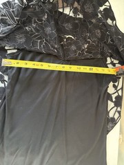 Black Floral Poncho Top Semi Sheer Fairycore Whimsigoth Size Small