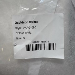 Varley Davidson Sweat Ivory Marl Size: S NWT