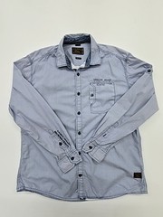 Casual Wear Co Men’s Light Blue Denim Button-Up Shirt XL Regular Fit