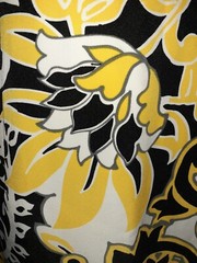 RONNI NICOLE Size 16 Sheath Dress Black Yellow White Floral Sleeveless