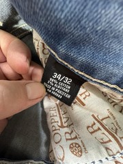Copper Rivet Women’s Distressed Jeans Size 34/32 Rare Vintage