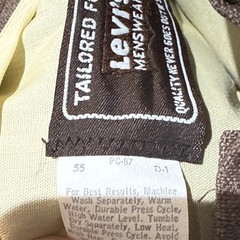 Levi’s Action Suit Men’s Vintage STA-PREST Two Piece Brown 38L