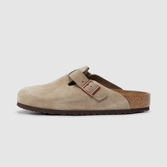 Birkenstock Boston Taupe Suede Soft Footbed Men’s and Women’s Shoes New with Box